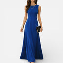 Women’s Maxi Dress Stretch Fabric Classic Sleeveless Long Fit