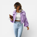 Women’s Corduroy Shirt Jacket – Cropped Fit, Premium Comfort