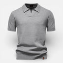 Barclay & Bloom | Men’s Short Sleeve Polo Shirt Textured Knit Breathable Slim Fit