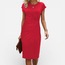 Women’s Classic Midi Dress for Office and Evening Wear
