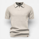 Barclay & Bloom | Men’s Short Sleeve Polo Shirt Textured Knit Breathable Slim Fit
