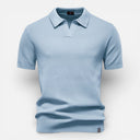 Barclay & Bloom | Men’s Short Sleeve Polo Shirt Textured Knit Breathable Slim Fit