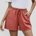 Women’s Linen Cotton Blend Shorts Lightweight Casual Loose Fit Summer
