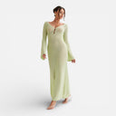 Women’s Knit Maxi Dress Hollow Out Breathable Beach Cover Up