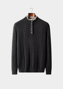Barclay & Bloom | Herren Merinowolle Henley Strickpullover
