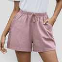 Women’s Linen Cotton Blend Shorts Lightweight Casual Loose Fit Summer