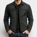 Men’s Classic Lapel Summer Jacket Zip Front Timeless Style
