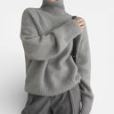 Aria Women’s Cashmere Sweater – Long Sleeve High Neck Pullover