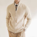 Lucien | Ribbed Knit Zip-Up Cardigan