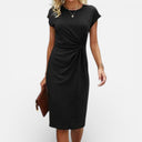 Women’s Classic Midi Dress for Office and Evening Wear