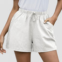 Women’s Linen Cotton Blend Shorts Lightweight Casual Loose Fit Summer