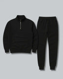 Simon Herren Trainingsanzug – Sweatshirt mit Viertel-Reißverschluss und Jogginghose Set