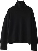 Barclay & Bloom | Damen Pullover mit hohem Kragen aus Wollmischung – locker sitzender Strickpullover