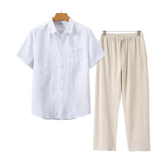 Barclay & Bloom - Herren Leinen Outfit Set - Kurzarm