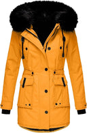 Barclay & Bloom | Women’s Winter Parka Coat – Hooded Jacket with Faux Fur Trim and Zip Closure