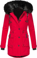 Barclay & Bloom | Women’s Winter Parka Coat – Hooded Jacket with Faux Fur Trim and Zip Closure
