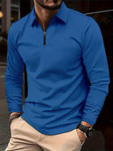 Barclay & Bloom – Men's Casual Zip-up Polo With V-Neck