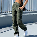 Barclay & Bloom | Women’s Cargo Pants – High Waist Straight Leg Utility Trousers with Pockets