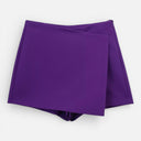 Women’s Elegant High Waist Skort Mini Wrap Skirt Shorts Summer