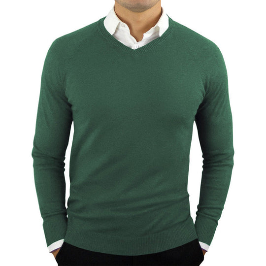 Barclay & Bloom - Men's Cotton V-Neck Sweater
