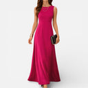 Women’s Maxi Dress Stretch Fabric Classic Sleeveless Long Fit