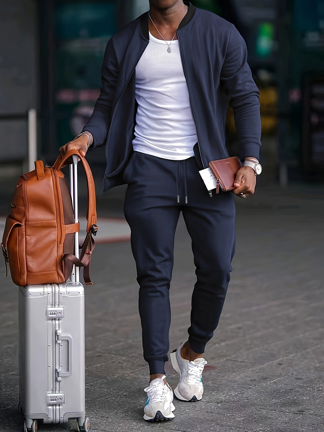 Ruben Herren-Trainingsanzug – Reißverschlussjacke und Jogginghose Set
