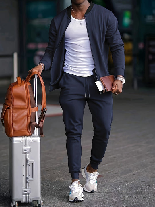 Ruben Herren-Trainingsanzug – Reißverschlussjacke und Jogginghose Set