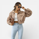 Women’s Corduroy Shirt Jacket – Cropped Fit, Premium Comfort