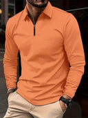 Barclay & Bloom – Men's Casual Zip-up Polo With V-Neck