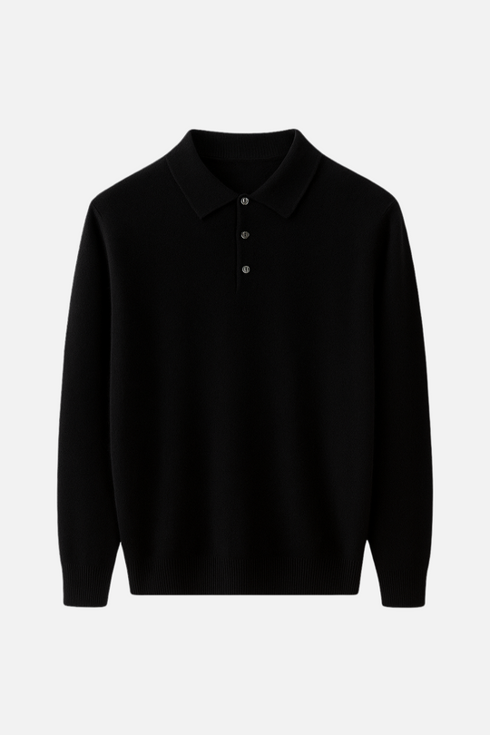 Julian Herren Strick Polo – Langarm Ganzjahresbekleidung
