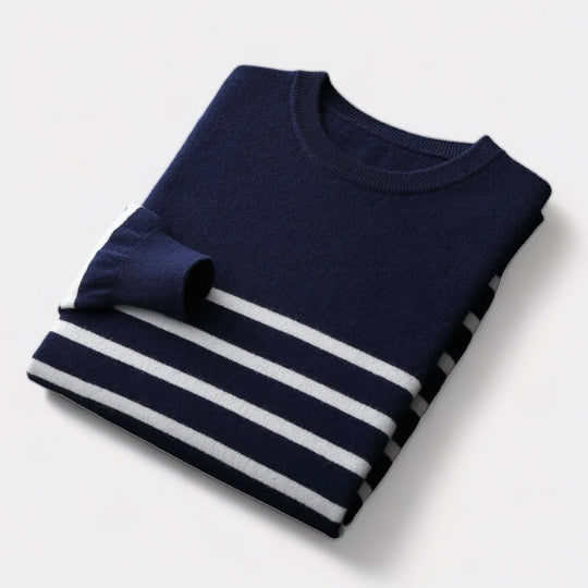 Barclay & Bloom - Heren Wol Marineblauwe Trui