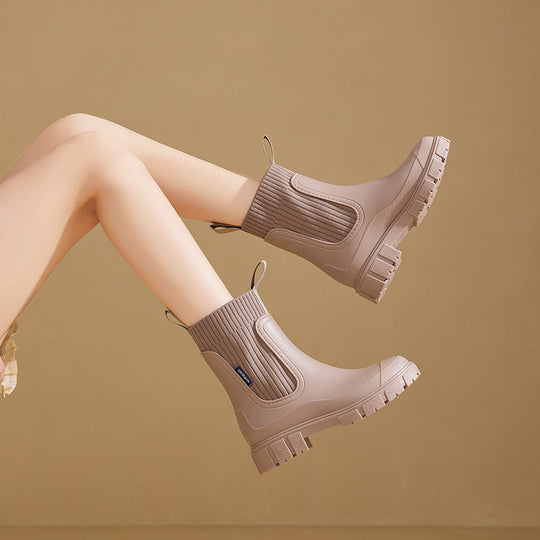 Nova Damen Regenstiefel – Wasserdichte Chelsea-Stiefeletten für den Knöchel
