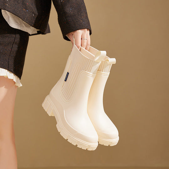 Nova Damen Regenstiefel – Wasserdichte Chelsea-Stiefeletten für den Knöchel