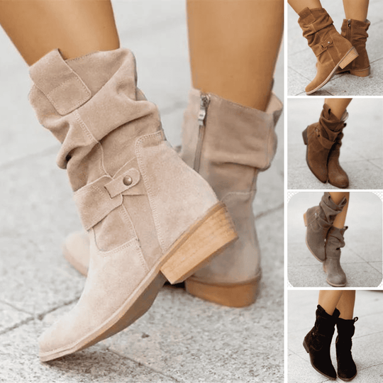 Fiela Boots - Trendy Lage Hak Suède Boots