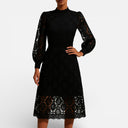 Barclay & Bloom | Women’s Lace Dress – Long Sleeve High Neck Midi