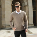 Elliot Herren Wollpullover – V-Ausschnitt Langarm