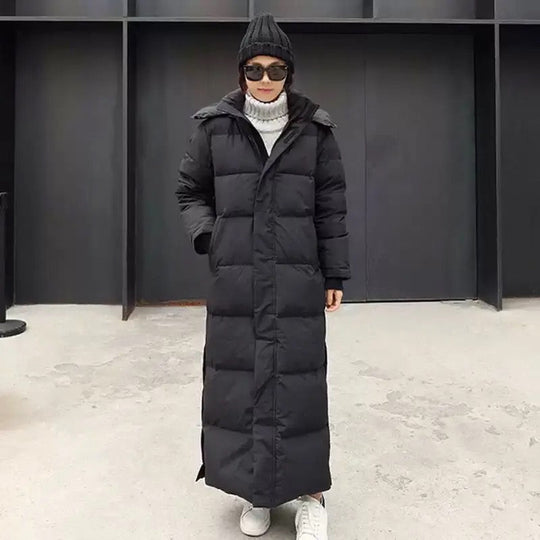 Mia Damen langer Steppmantel – Winterjacke in voller Länge