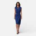 Women’s Classic Ruched Sheath Dress Wedding Guest