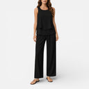 Women’s Sleeveless Top and Wide Leg Pants Set Two Piece Outfit