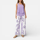 Women’s Sleeveless Top and Wide Leg Pants Set Two Piece Outfit