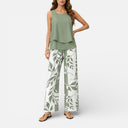 Women’s Sleeveless Top and Wide Leg Pants Set Two Piece Outfit