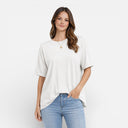 Women’s Oversized Cotton T-Shirt Relaxed Fit Breathable Basic Tee
