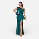 Celina – One Shoulder Asymmetric Dress with Side Slit