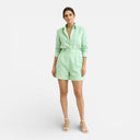 Women’s Summer Matching Blazer Shorts Set Breathable Vacation Outfit