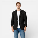 Men’s Linen Cotton Blazer Lightweight Breathable Tailored Summer Jacket