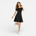 Women’s Cotton A-Line Mini Dress Breathable Summer Casual