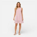 Women’s Lightweight Summer Dress Sleeveless Ruffle Hem A-Line