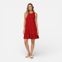 Women’s Lightweight Summer Dress Sleeveless Ruffle Hem A-Line