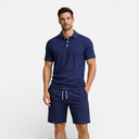 Men’s Summer Polo and Shorts Set Breathable Vacation Outfit