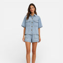 Women’s Denim Short Set 2 Piece Summer Outfit